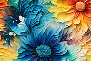 12 Seamless tie-dye flowers digital, a Pattern Graphic by ZaaxPrintables (Thumbnail 7 of 7)