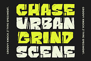 GF Knock - Cracked Display Font, a Handwritten Font by GroovyFontCo (Thumbnail 2 of 7)