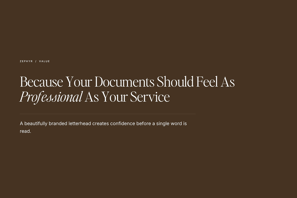 Modern Letterhead Set | Zephyr, a Branding & Logo Template by Adam and Grace (Photo 13 of 15)