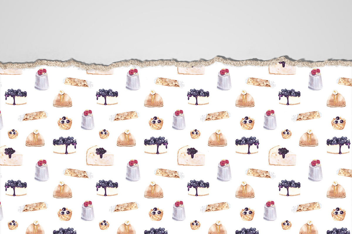 Sweets & desserts clipart & patterns, a Food Illustration by Visual Animal (Photo 13 of 21)