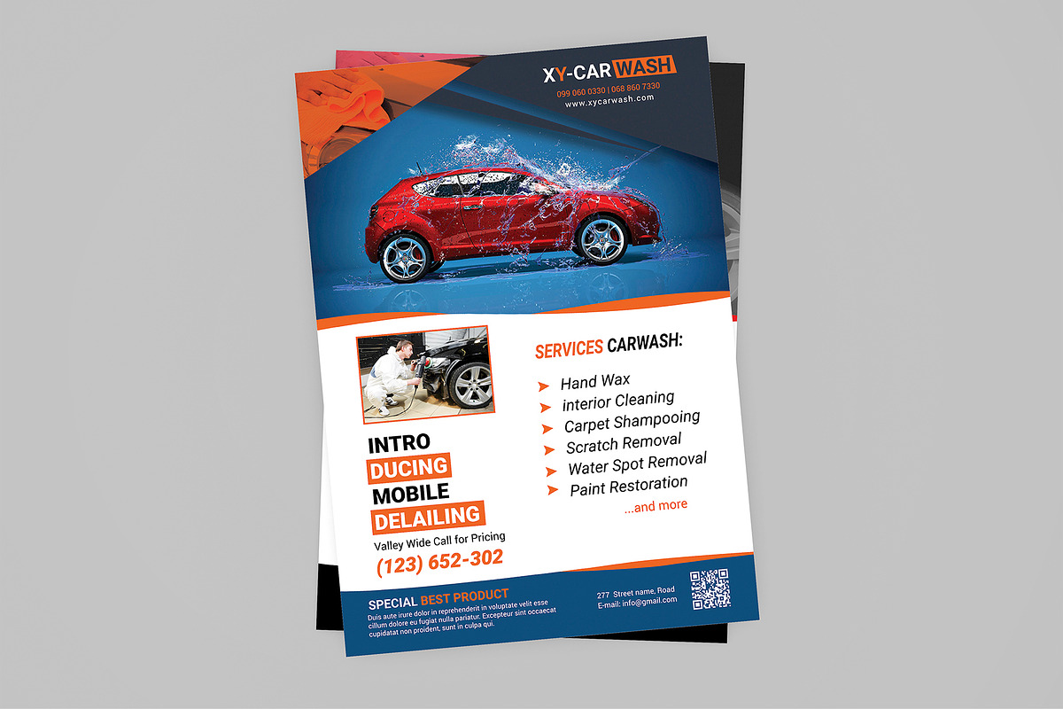 Car Wash Flyer Templates, a Flyer Template by ideaz_sabbir (Photo 2 of 7)