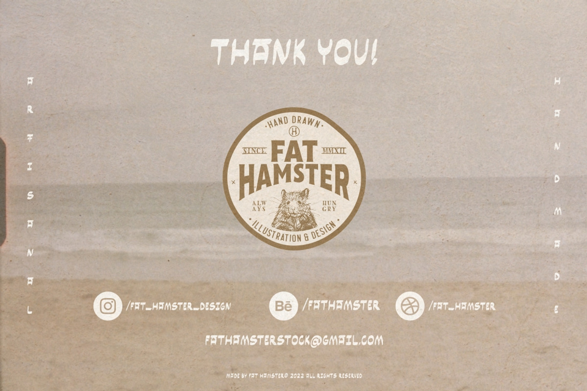 Jardin hand drawn display font, a Handwritten Font by Fat Hamster (Photo 9 of 9)