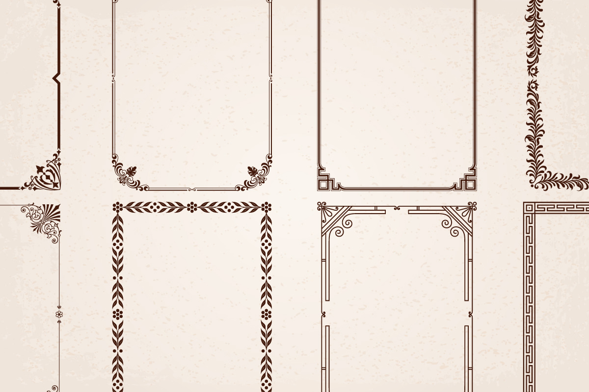 28 Decorative frames borders set #2