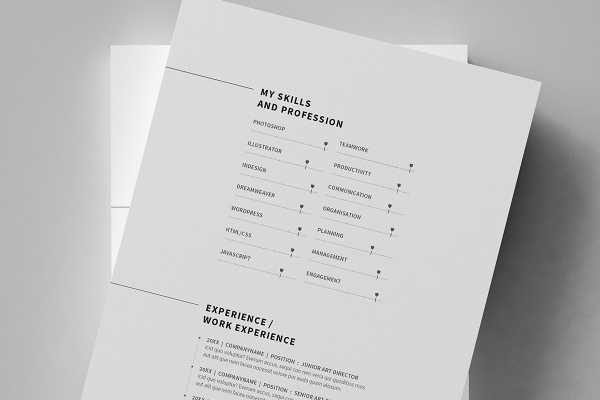 12 Pages - Minimal Resume CV, a Resume Template by Egotype (Photo 4 of 5)
