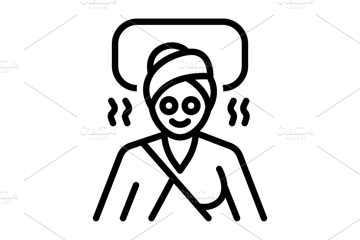 Spa massage black icon, an Outline Icon by Creative priyanka