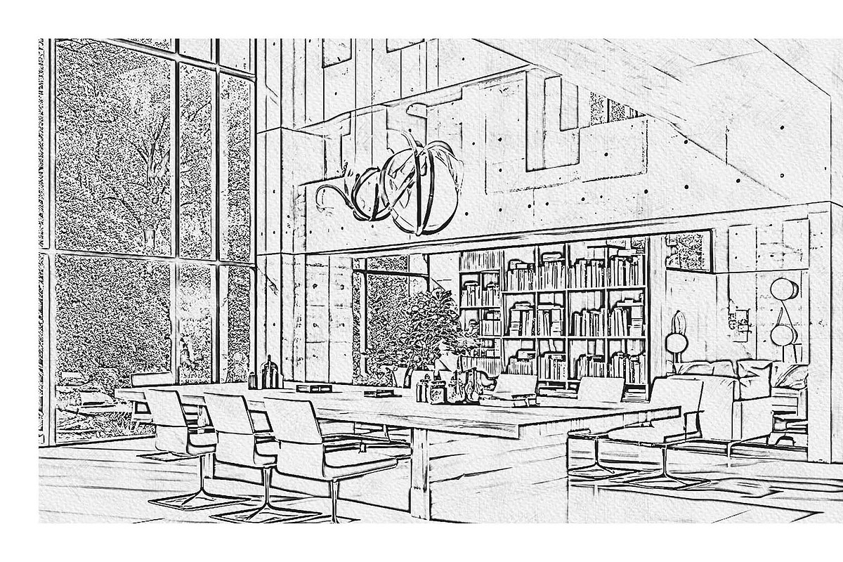 Architecture Line Drawing Photoshop, an Action Add-On by Photoshop Action (Photo 8 of 13)