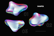 3d Fluid iridescent shapes, an Illustration by MaximGertsen (Thumbnail 2 of 5)