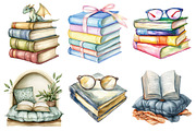 Books Lovers Clipart, an Illustration by Daily.Designs (Thumbnail 2 of 5)