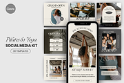 Pilates Yoga Instagram Templates, a Social Media Template by MiavoDesign (Thumbnail 1 of 6)