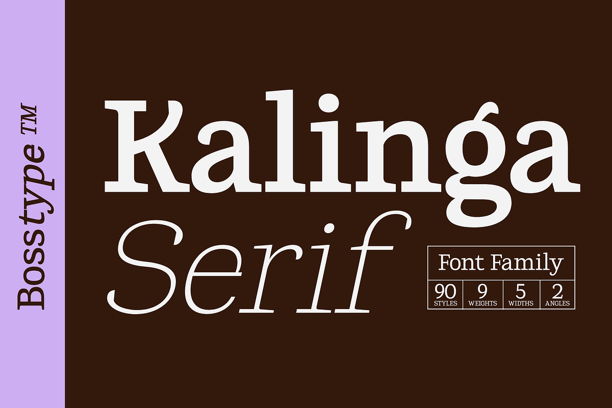 Kalinga | 91 Style Font, a Serif Font by Bosstype Studio (Photo 15 of 15)