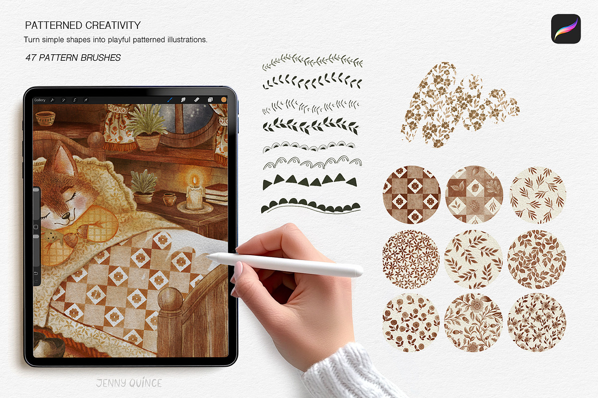 Cozy Procreate Brushes Bundle, a Brush Add-On by Jenny Quince (Photo 4 of 17)