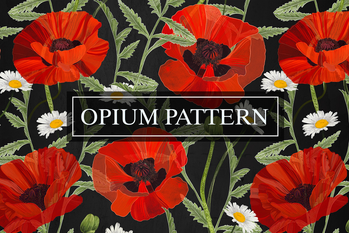OPIUM PATTERN, a Pattern Graphic by ANAKOTO (Photo 3 of 14)