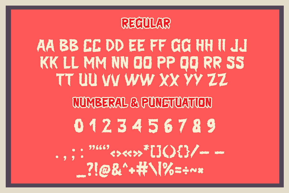 Jagged Terror is a Halloween font, a Sans Serif Font by Brown Cupple (Photo 10 of 10)