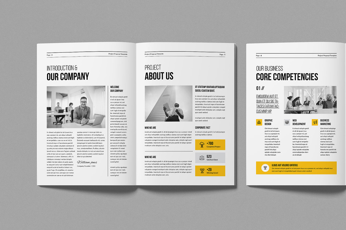Project Proposal Template, a Brochure Template by Work-Envance (Photo 3 of 10)