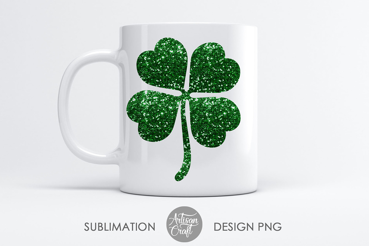 Glitter clover PNG for sublimation, an Object Graphic by Artisan Craft (Photo 4 of 4)