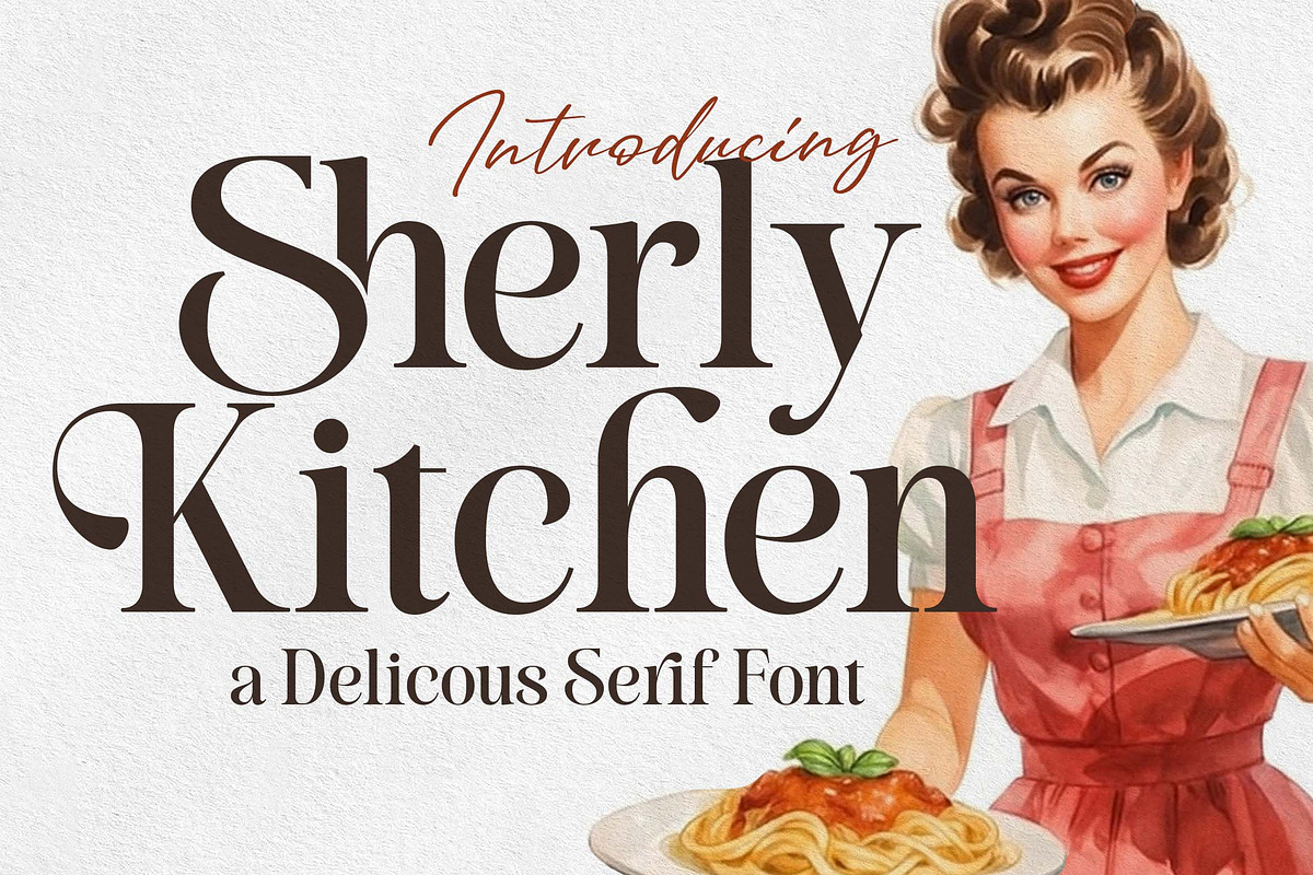 Sherly Kitchen a Delicious Serif, a Serif Font by Blankids Studio (Photo 1 of 11)
