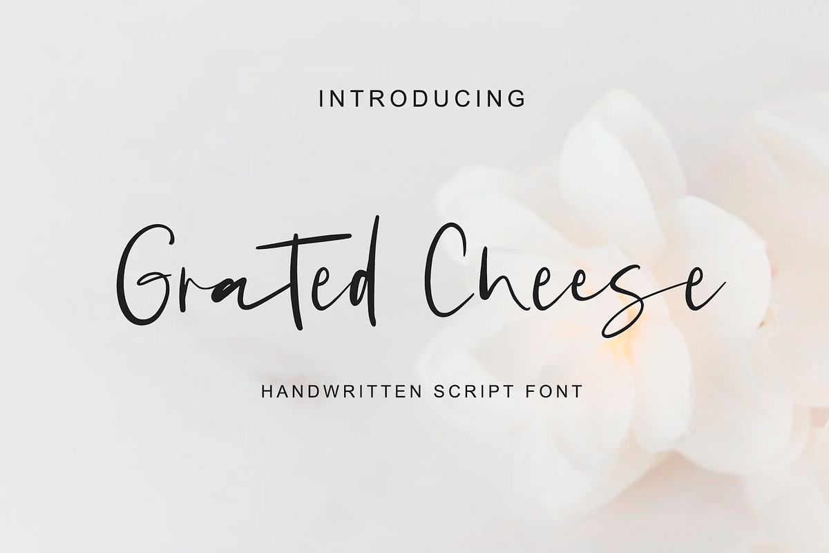 Grated Cheese | Handwritten Font, a Handwritten Font by Yuby Creative (Photo 1 of 7)