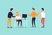 Teamwork, a Person Illustration by Podis (Thumbnail 3 of 5)