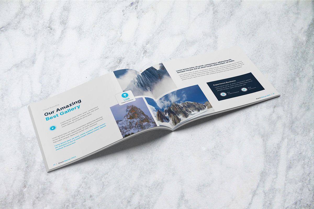 Brand Manual Landscape Brochure, a Brochure Template by BumbleGraph Studio (Photo 5 of 15)