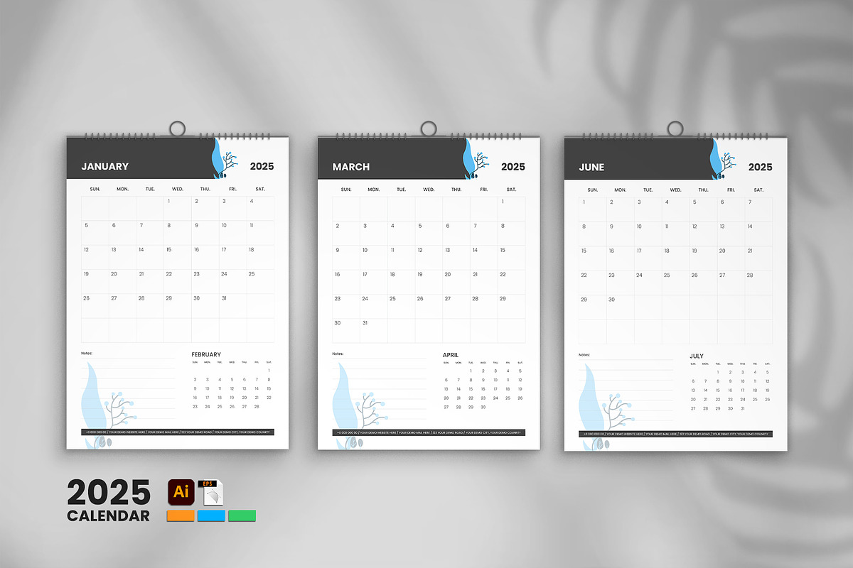 2025 calendar and planner design, a Stationery Template by Tanmoy Topu