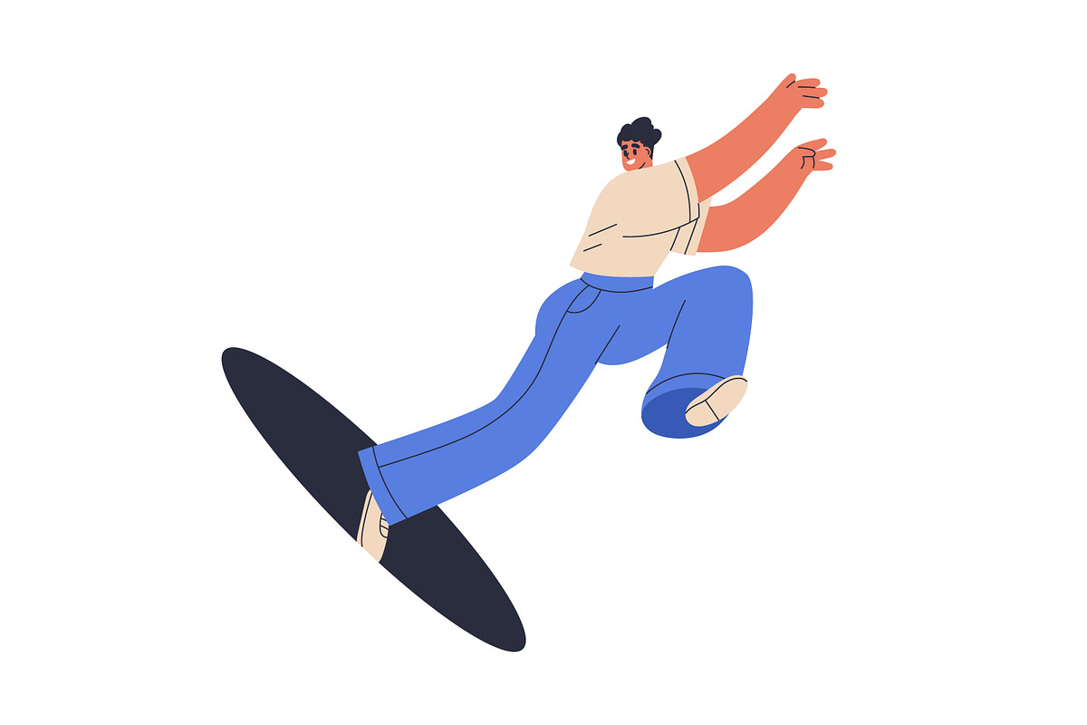People jumping out of holes set, a Person Illustration by Good Studio (Photo 4 of 9)