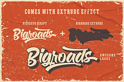 Bigroads Script - Retro Font, a Script Font by figuree studio (Thumbnail 3 of 10)
