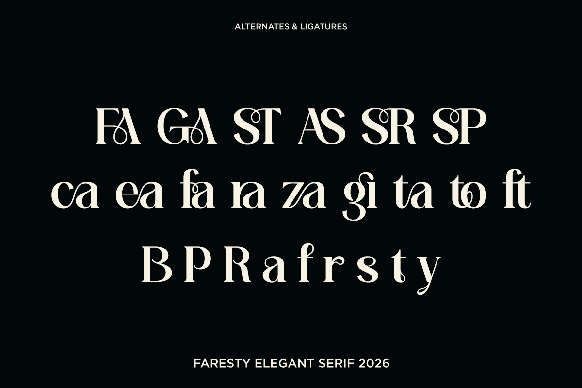 Luxury Ligature Serif Font - Faresty, a Serif Font by Font Liner (Photo 8 of 9)