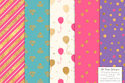 Crayon Box Gold Foil Digital Papers, a Pattern Graphic by Amanda Ilkov (Thumbnail 2 of 4)
