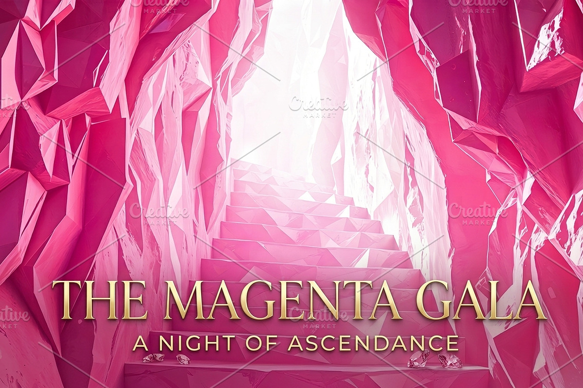 Pink Crystal Cave Stairs Background, a Background Graphic by Aura Canyon HQ (Photo 3 of 7)