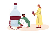 Alcohol abuse and addiction concept, a Food Illustration by Good Studio (Thumbnail 5 of 7)