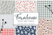Farmhouse plaids and florals, a Pattern Graphic by Cozy pattern shop (Thumbnail 1 of 9)