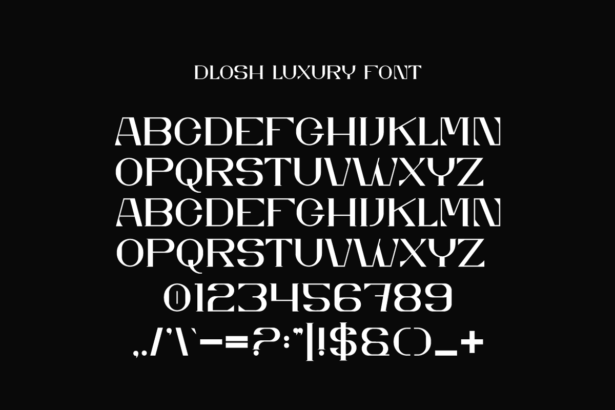 Dlosh Luxury - Elegant Serif Font, a Serif Font by Iqsiart Studio (Photo 6 of 7)