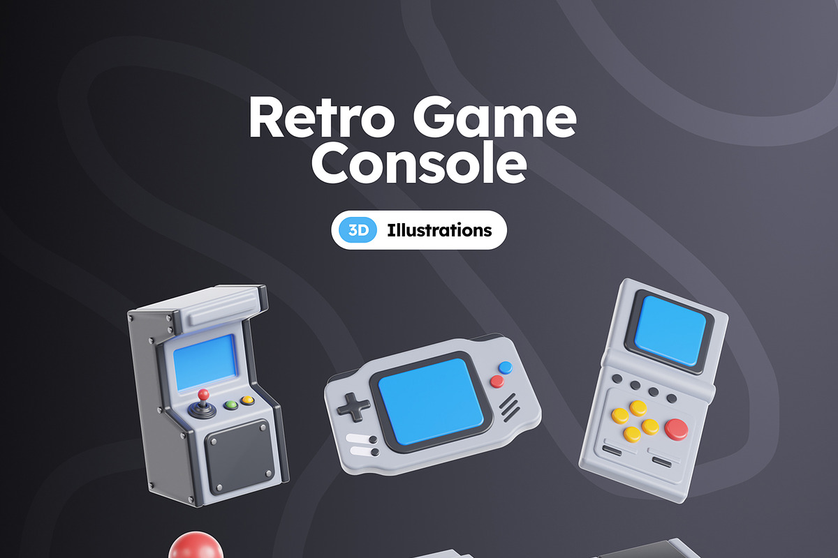 Retro Game Console 3D Icons, an Object 3D Model by Rakata Studio (Photo 7 of 7)