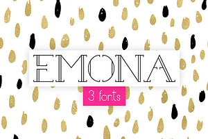 Emona - 3 fonts bundle