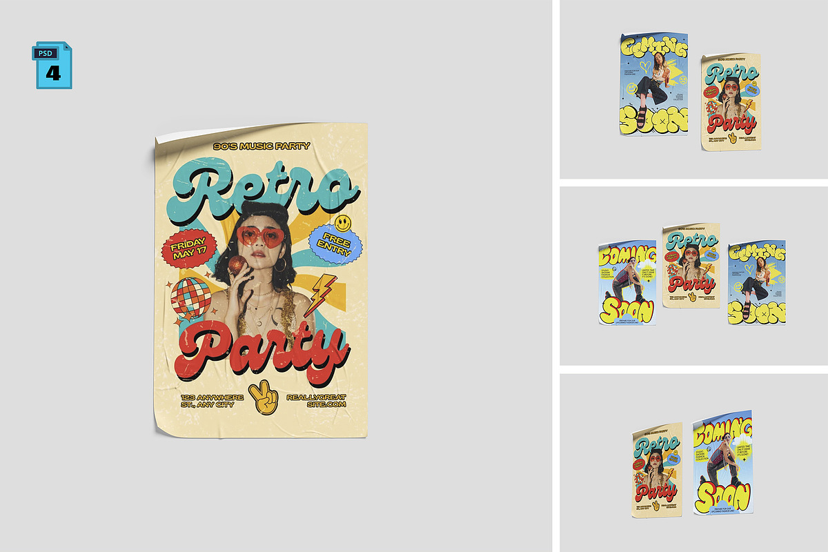 Poster Mockup For Branding, an Advertising Mockup by AnasStudio (Photo 1 of 5)