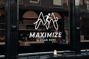 Mountain and Human Fitness Letter M, a Branding & Logo Template by Design_Planet (Thumbnail 1 of 2)