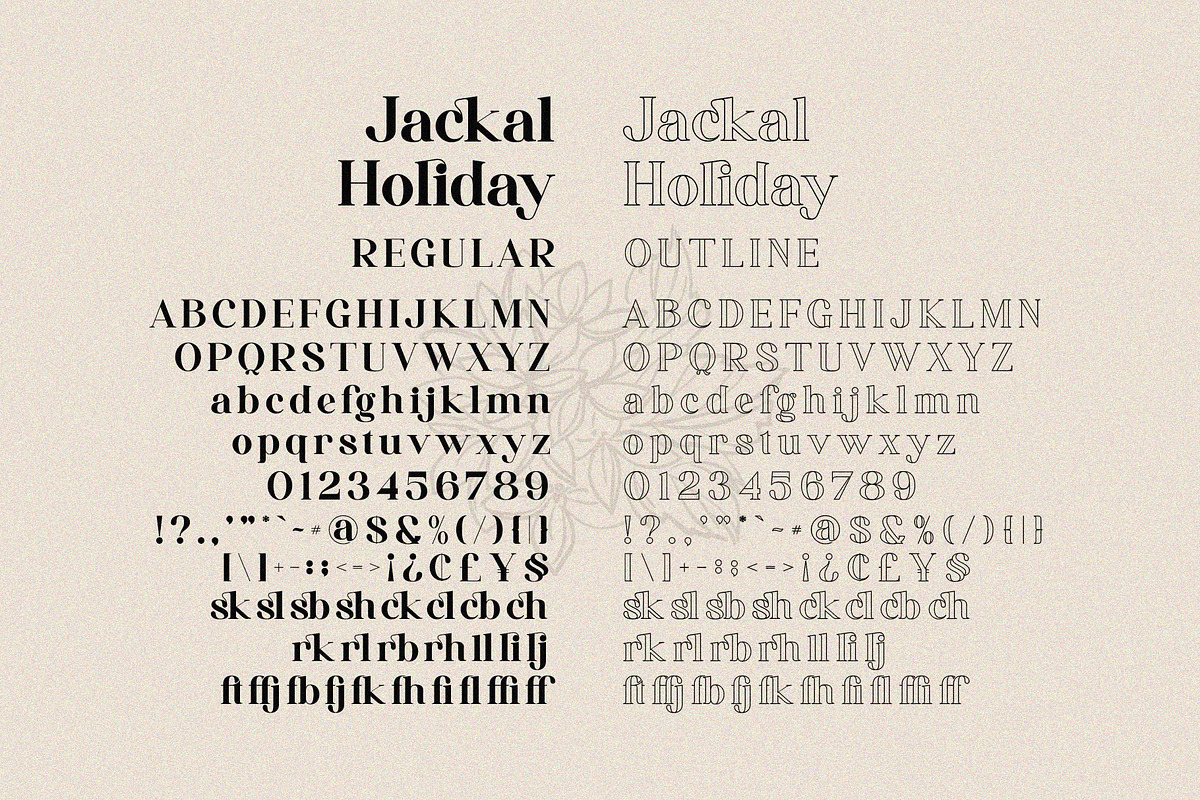 Jackal Holiday - Stylish Serif Font, a Serif Font by Aqeel_Art (Photo 7 of 10)