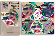 Vibrant Manta Rays | Art & Patterns, a Pattern Graphic by mavicfe (Thumbnail 1 of 16)