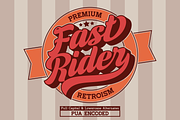 Fast Rider - Retro Style, a Script Font by Sign Studio (Thumbnail 1 of 7)