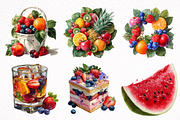 Watercolor Summer Vibe Clipart, an Illustration by DreamArtGraphic (Thumbnail 8 of 8)