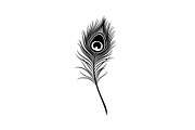 Peacock Feather Silhouette Bundle, an Illustration by jahid234 (Thumbnail 21 of 31)