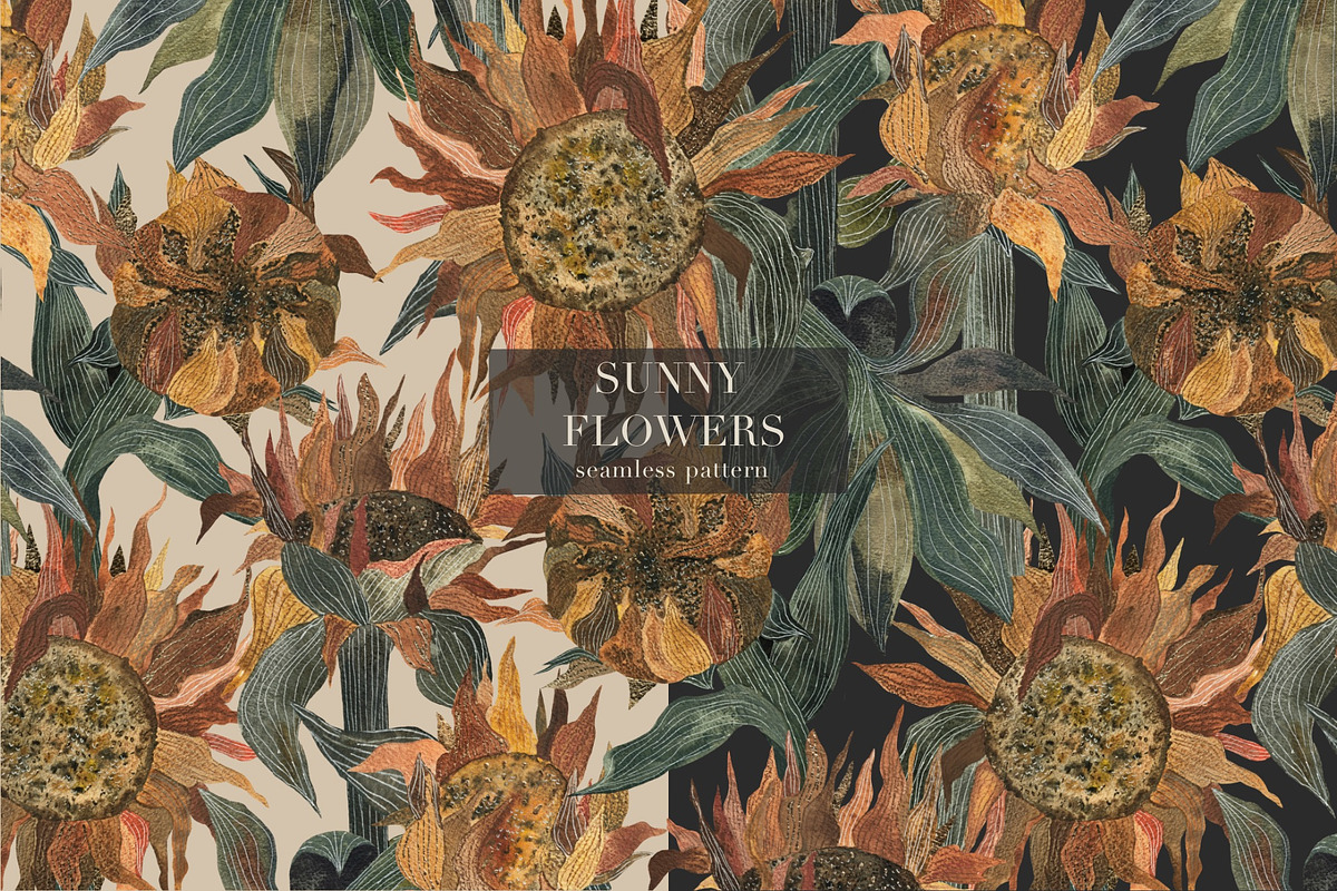 Patterns SUNNY FLOWERS, an Illustration by PASHKOVA (Photo 13 of 14)