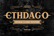 Ethdago - Vintage Classic Font, a Serif Font by Drizy (Thumbnail 1 of 9)