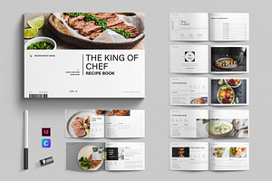 Recipe Cookbook Template Landscape, a Brochure Template by E-Type