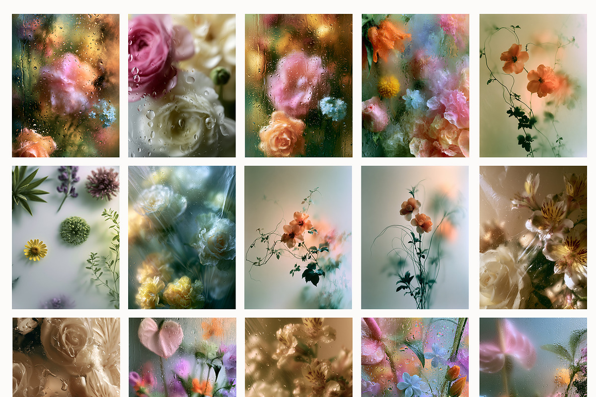 Flowers Under Wet Glass Backgrounds, a Background Graphic by Lana Elanor (Photo 10 of 18)