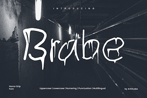 Brabe Creepy Drip Horror Font