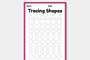 Tracing Shapes Worksheets, an Education Illustration by TukTuk Design (Thumbnail 6 of 6)