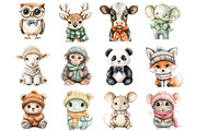 Watercolor Baby Animals Clipart, an Illustration by Design Market (Thumbnail 3 of 5)