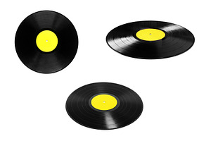 vinyl plates isolated, a Photo by saiko3p