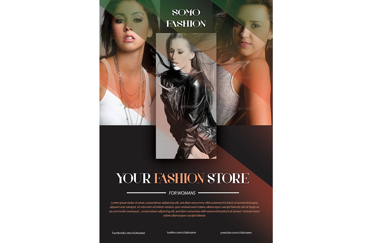 Fashion Agency Flyer Template, a Flyer Template by TheGraphicsWorld (Photo 3 of 3)